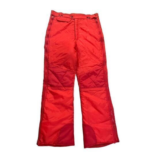 Obermeyer Vintage Red Ladies Warm-Up retro ski pants size 12 - Picture 1 of 14